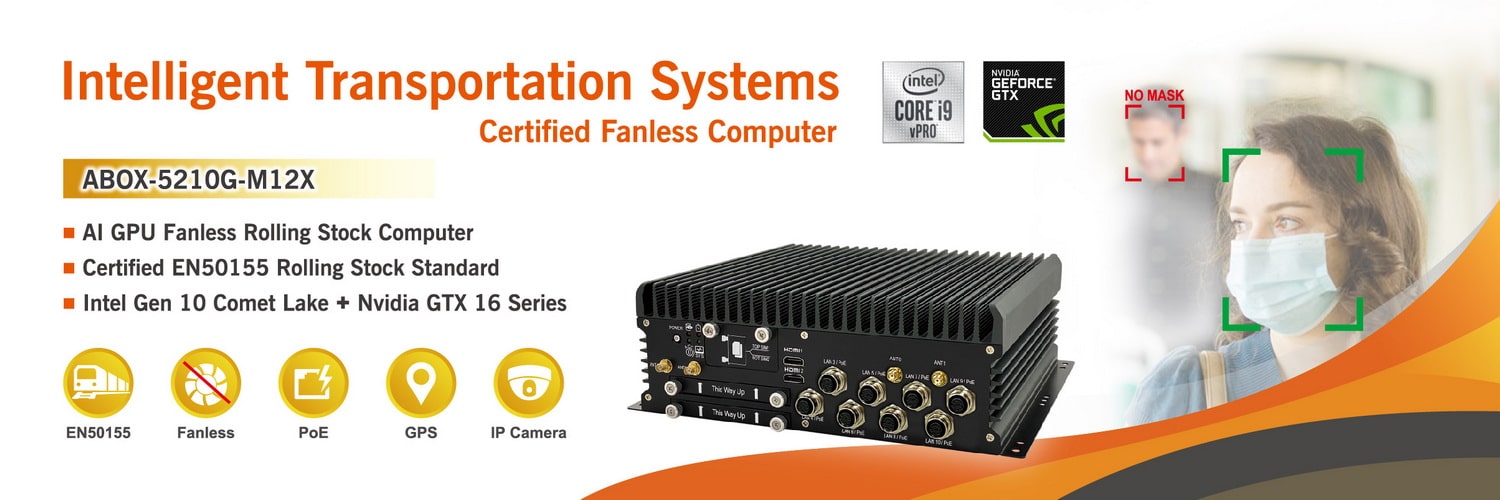 鑫創電子推出乘客訊息及監控系統ABOX-5210G-M12X